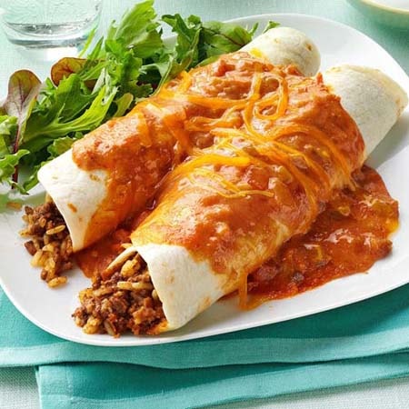 Arriba 88+ imagen receta de enchiladas rojas con carne molida - Abzlocal.mx